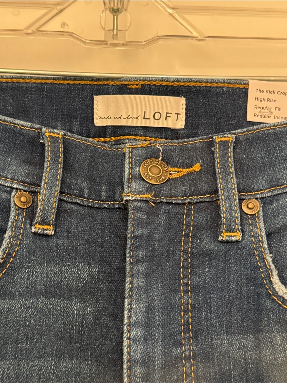 NWT LOFT Kick Crop High Rise Jeans - Picture 3 of 9